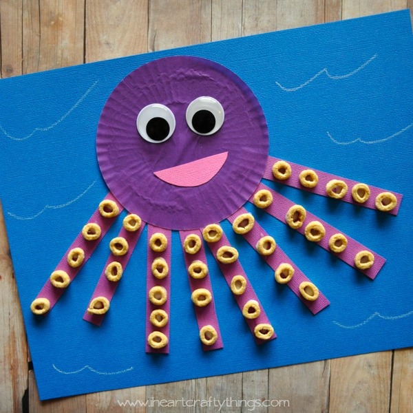 Cupcake Liner Octopus Craft