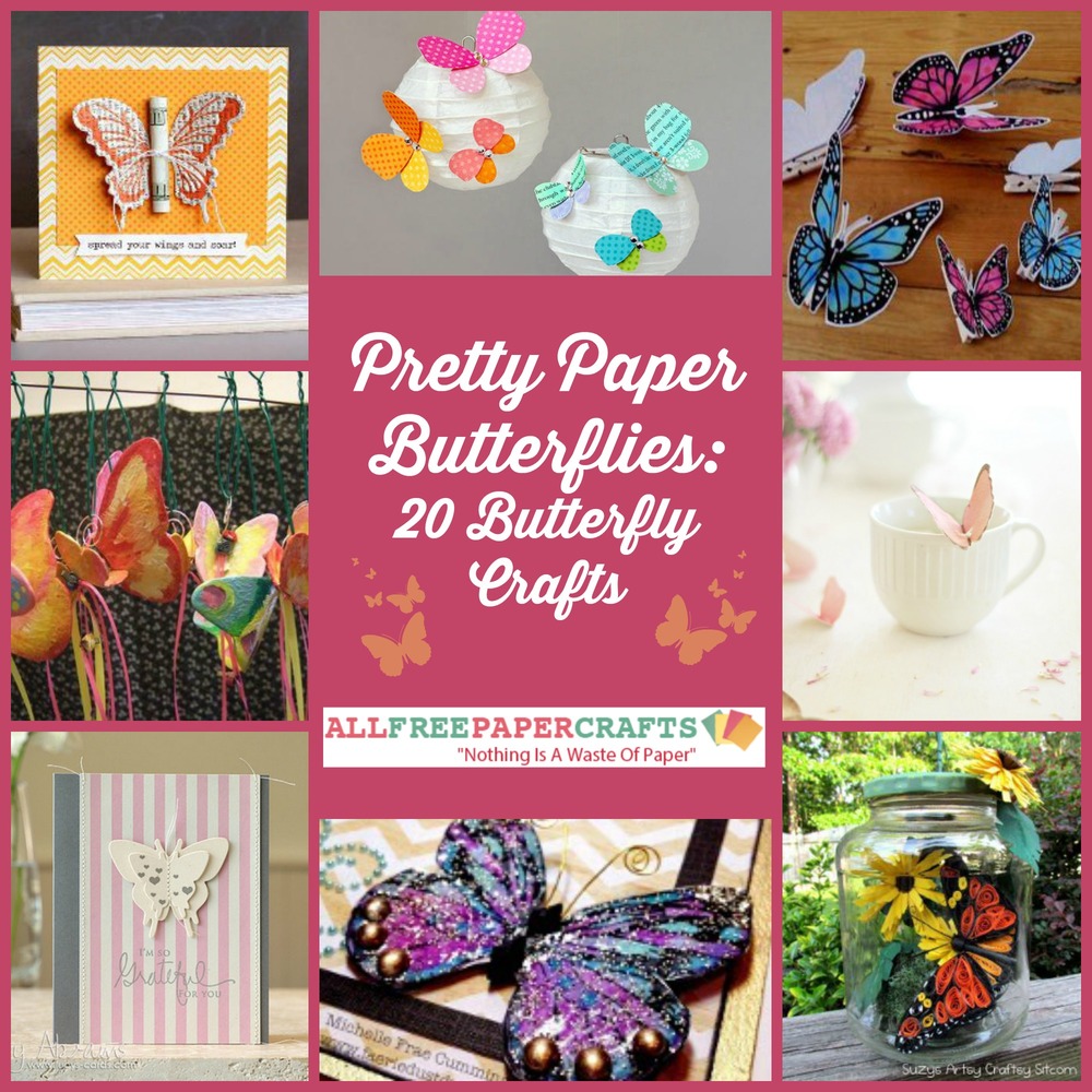 Summer butterfly craft - FREE printable - This crafty family crafts