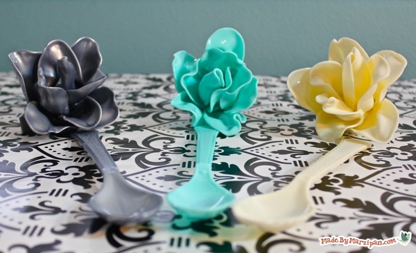 Plastic Spoon Roses