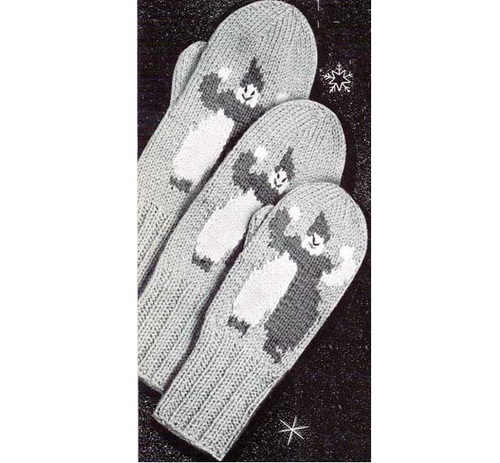 Childrens Two Needle Mittens