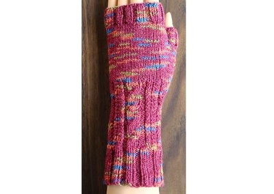 "Cable Fun" Fingerless Gloves