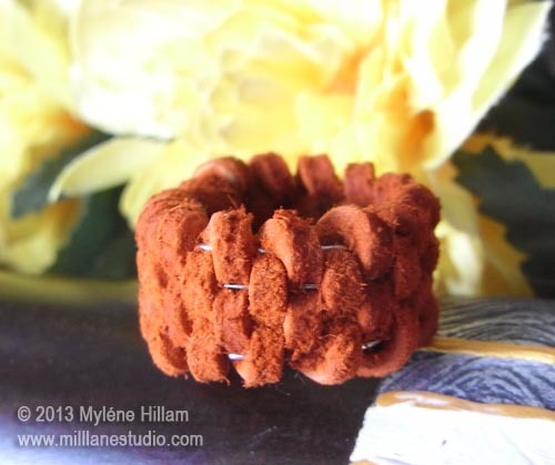 Woven Leather Ring