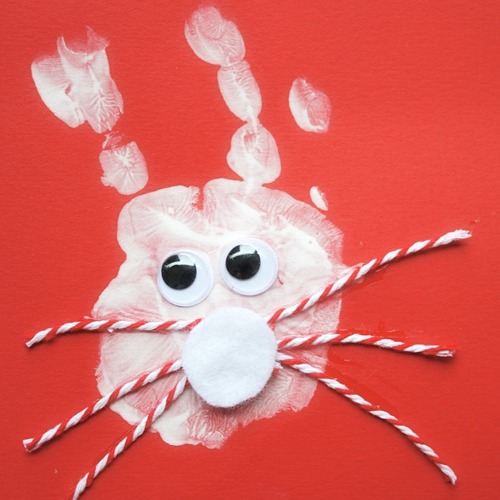 Easter Bunny Handprint Art
