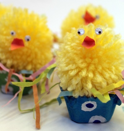 Pom Pom Easter Chick Craft