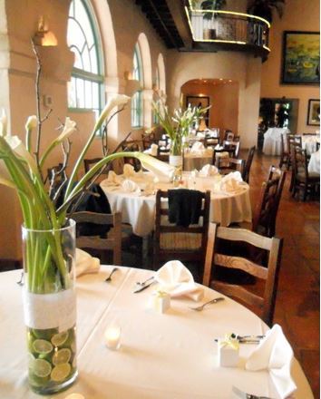 Fresh Lilies and Limes Centerpiece