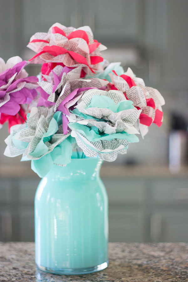 Pop of Color Book Page Flowers