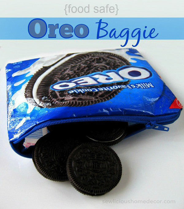 Recycled Oreo Zipper Bag Free Sewing Pattern