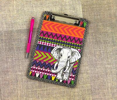 Tribal Elephant DIY Clipboard