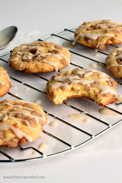 Maple Glazed Apple Crisp Cake Mix Cookies