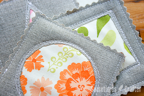 Reverse Applique Quilted Coasters