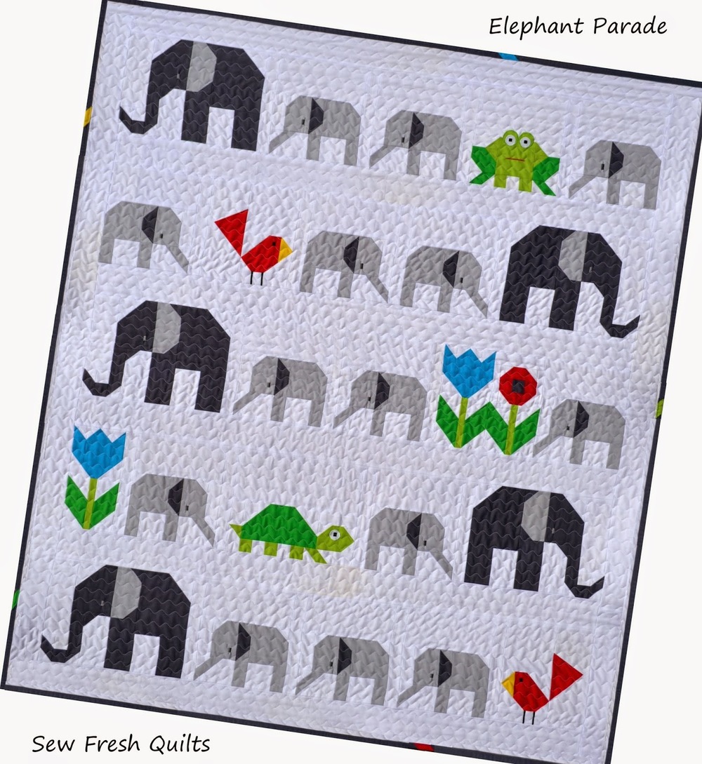 Elephant Parade Baby Quilt Pattern | FaveQuilts.com