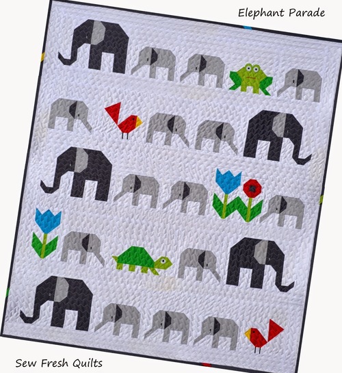 Elephant Parade Baby Quilt Pattern Favequilts Com Elephant Parade Baby Quilt Pattern Favequilts Com