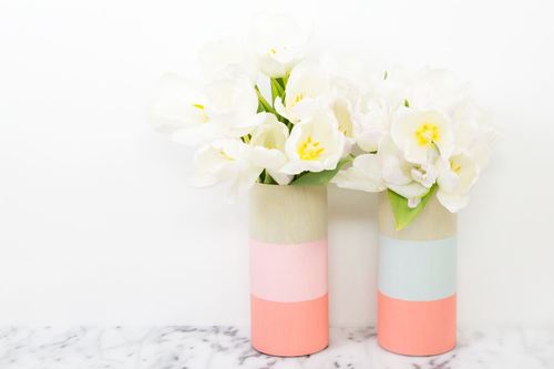 Contemporary Color Block Vases