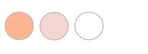 Peach, Pale Pink, and White