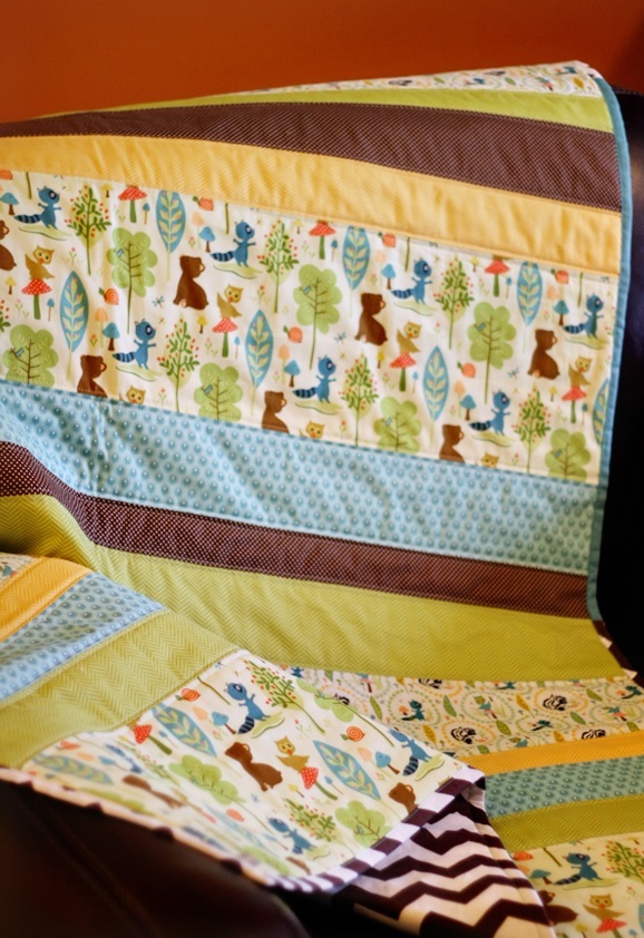 Straight Line Baby Quilt Patterns | FaveQuilts.com