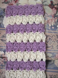 Springtime Puffed Shells Crochet Scarf Springtime Puffed Shells Crochet Scarf