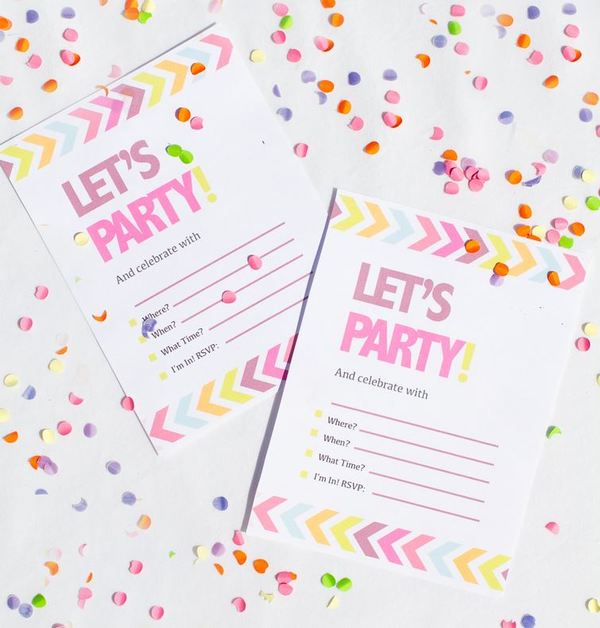 Lets Party Bachelorette Party Invitations