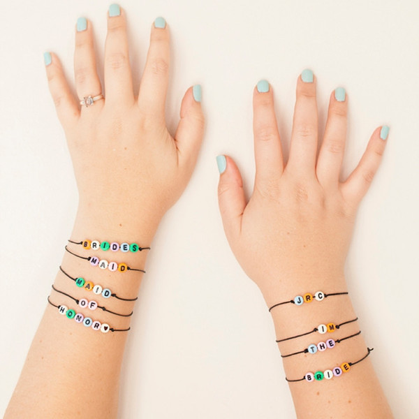 Alphabet Bridesmaids Friendship Bracelets