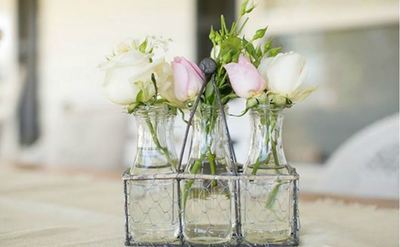 Darling Milk Carrier Rustic Wedding Centerpieces