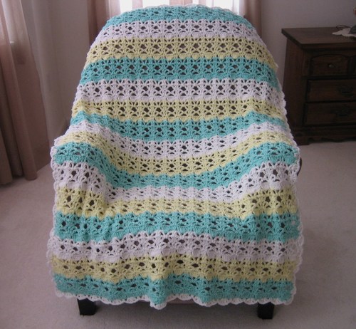 Springtime Lace Easy Crochet Afghan Pattern | FaveCrafts.com