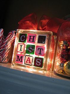 Light Up Christmas Block