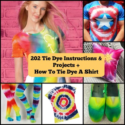 232 Tie Dye Instructions and Projects + How To Tie Dye A Shirt
