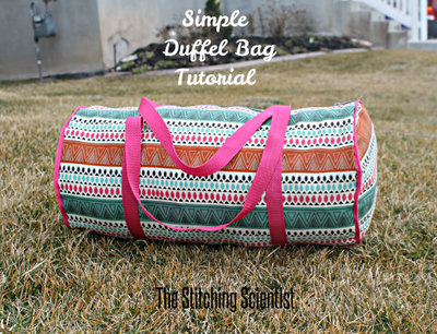 Simple Striped Duffle Bag Pattern