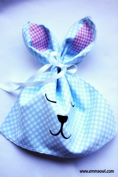Ribbon Tie Easter Bunny Bags
