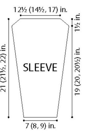 Cozy Textured Pullover Diagram Sleeves