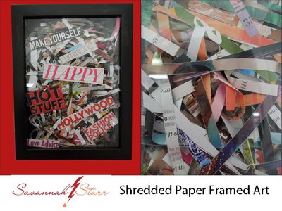 Shredded Paper Framed Art
