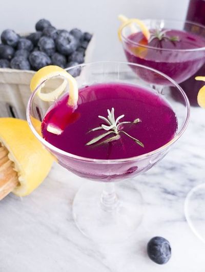 Blueberry Lavender Lemonade Cocktail
