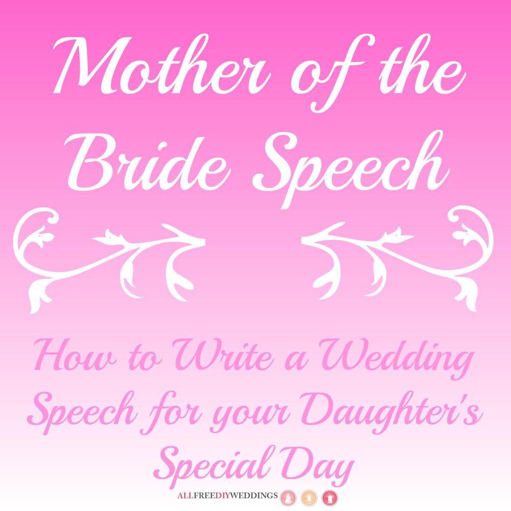 how do i write a speech for my daughter's wedding