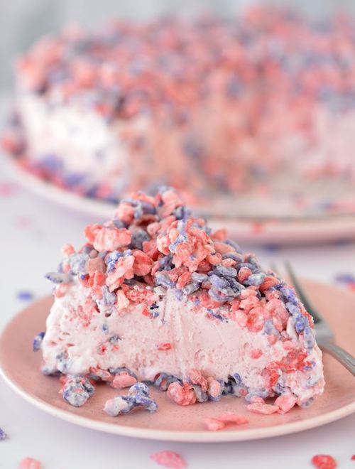 Strawberry Crunch Ice Cream Wedding Cake
