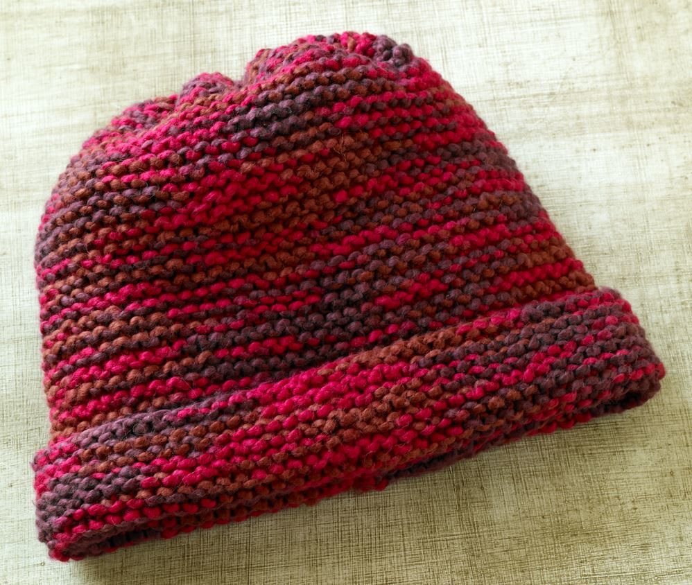 Grandma's Favorite Garter Stitch Hat | AllFreeKnitting.com
