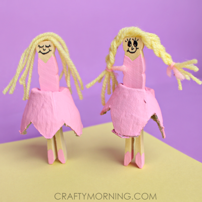 Ballerina Egg Carton Craft