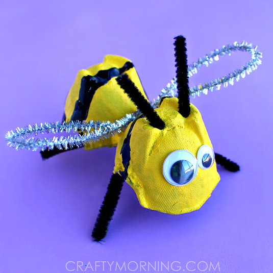 Buzzing Bee Egg Carton Craft