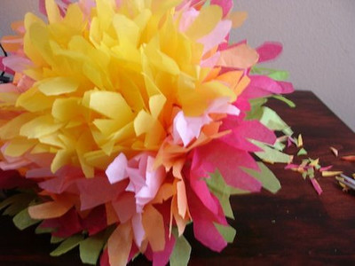 Festive Tissue Paper Flowers