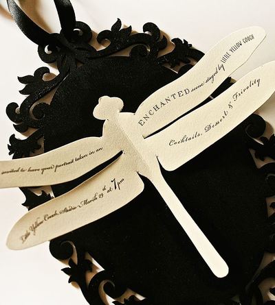 Enchanted Dragonfly Silhouette Invitations
