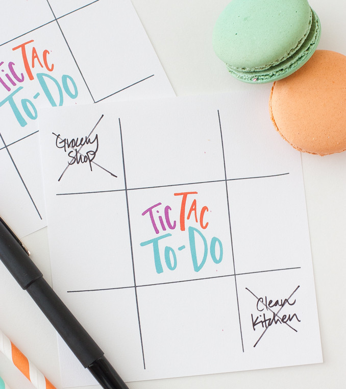 Tic tac to do list allfreepapercrafts