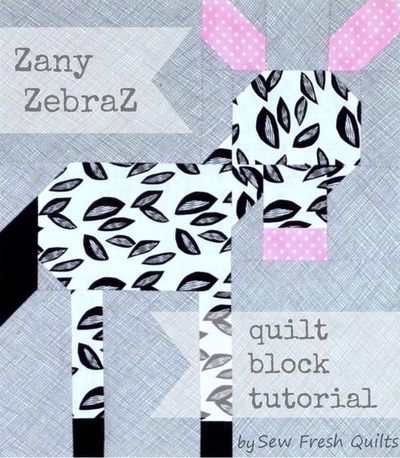 Zany Zebra Quilt Block Pattern