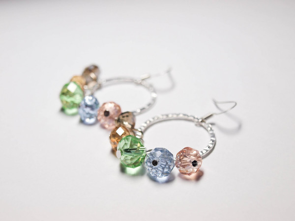 Precious Pastel Loop Earrings