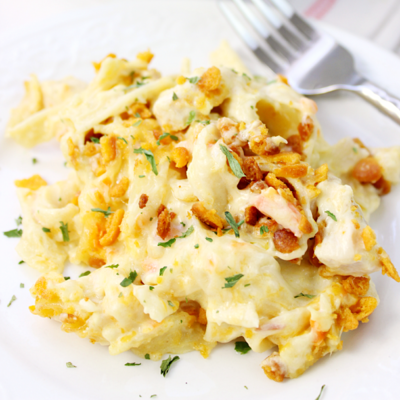 Easy Cheesy Chicken Noodle Casserole