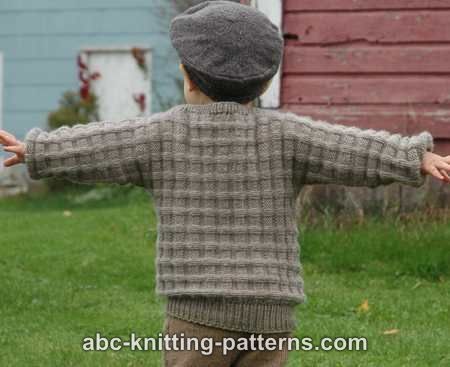 Checkered Cuff-to-Cuff Knit Sweater
