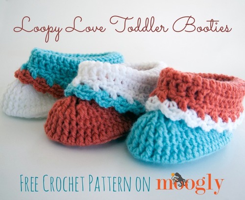 Loopy Love Toddler Crochet Booties