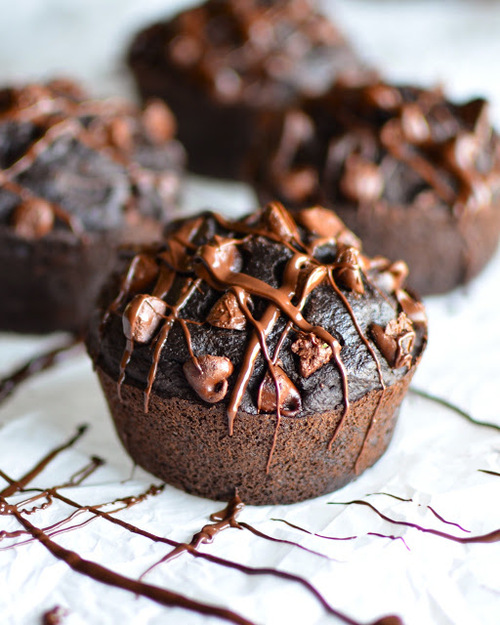 Double Fudge Banana Muffins