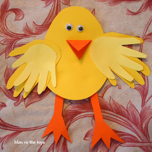 Handprint Chick | AllFreeKidsCrafts.com