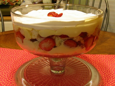 Strawberry Punch Bowl Cake | FaveSouthernRecipes.com