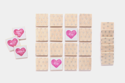 Adorable Mini Hearts Wedding Memory Game