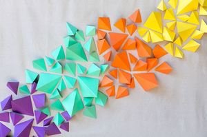 Colorful Geometric DIY Wedding Backdrop