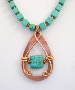 Copper Teardrop Necklace